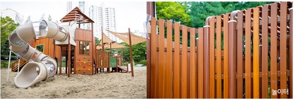 인터그레인 팀버오일 적용한 어린이 놀이터