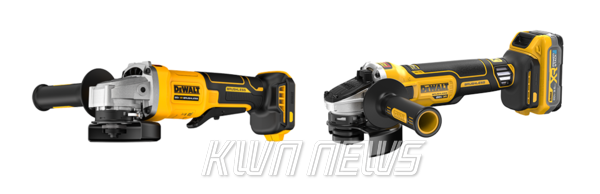 좌측부터 디월트 ’20V MAX 브러쉬리스 그라인더(DCG408)’, ‘20V MAX XR 브러쉬리스 그라인더(DCG4051)’