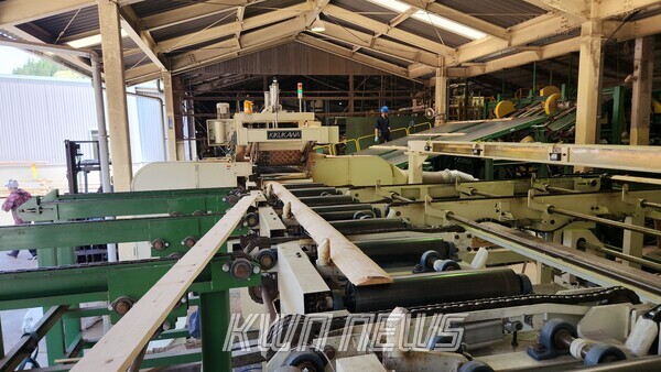 시설지원을 받은 일본 구마모토에 있는 제재소